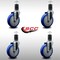 Service Caster 5'' SS Blue Poly Wheel Swivel 1-5/8'' Expanding Stem Caster Set, 4PK SCC-SSEX20S514-PPUB-BLUE-158-4 - alternate 3